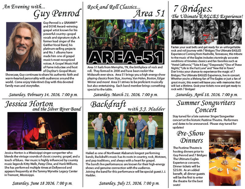 2026 Concert Series Lineup 2026 Concert Series Lineup