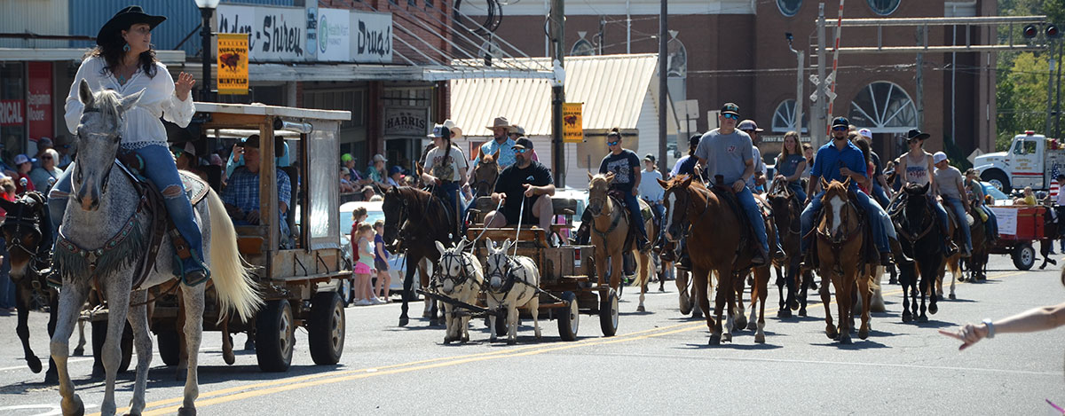 Mule Day 2022 - The parade featured many beautiful horses and their riders.