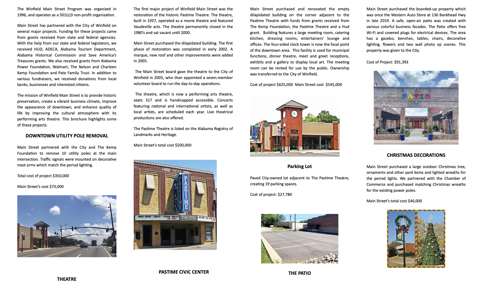 Main Street Brochure