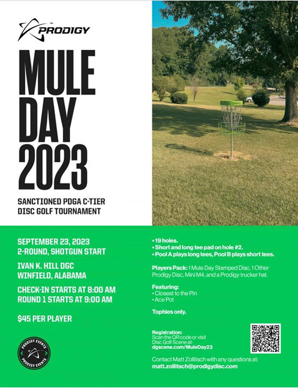 2023 Mule Day Disc Golf Tournament